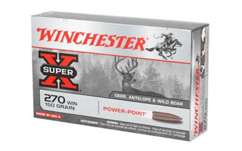 Winchester Ammunition Super-X, 270Win, 150 Grain, Power Point, 20 Round Box X2704