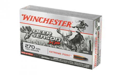 Winchester Ammunition Deer Season, 270 Win, 130 Grain, Extreme Point Polymer Tip, 20 Round Box X270DS