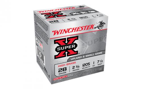 Winchester Ammunition SUPER-X Upland, Highbrass, 28 Gauge 2.75, #7.5, 1 oz, Shotshell, 25 Round Box X28H7