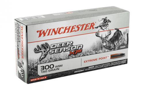 Winchester Ammunition Deer Season, 300 WSM, 150 Grain, Extreme Point Polymer Tip, 20 Round Box X300SDS