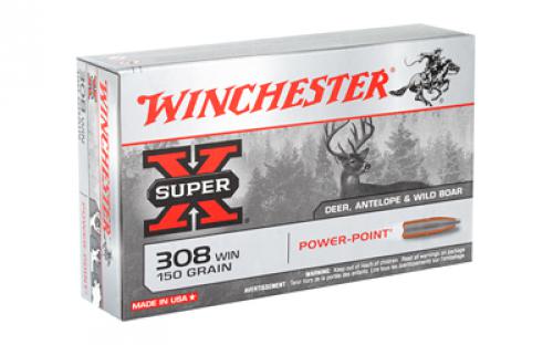 Winchester Ammunition Super-X, 308WIN, 150 Grain, Power Point, 20 Round Box X3085