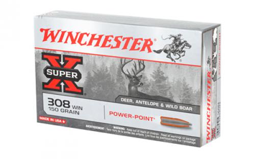 Winchester Ammunition Super-X, 308WIN, 150 Grain, Power Point, 20 Round Box X3085