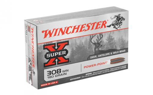 Winchester Ammunition Super-X, 308WIN, 180 Grain, Power Point, 20 Round Box X3086