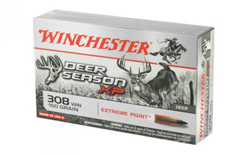 Winchester Ammunition Deer Season, 308 Win, 150 Grain, Extreme Point Polymer Tip, 20 Round Box X308DS