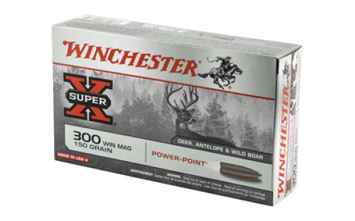 Winchester Ammunition Super-X, 300 WIN MAG, 150 Grain, Power Point, 20 Round Box X30WM1