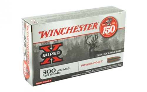 Winchester Ammunition Super-X, 300 WIN MAG, 180 Grain, Power Point, 20 Round Box X30WM2