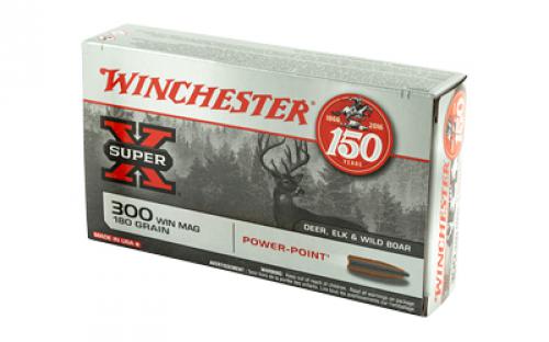 Winchester Ammunition Super-X, 300 WIN MAG, 180 Grain, Power Point, 20 Round Box X30WM2