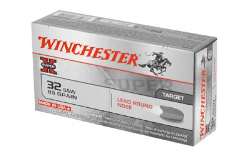 Winchester Ammunition Super-X, 32 S&W, 85 Grain, Lead Round Nose, 50 Round Box X32SWP