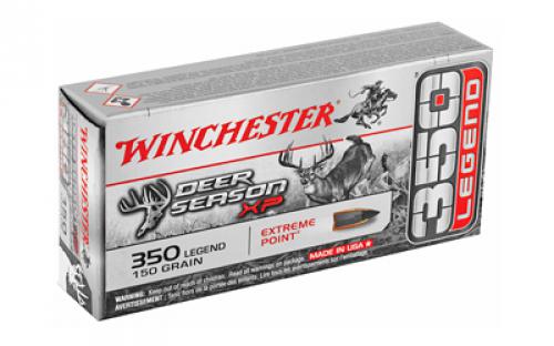 Winchester Ammunition Deer Season XP, 350 Legend, 150 Grain, Extreme Point Poly Tip, 20 Round Box X350DS