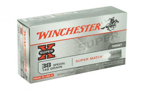 Winchester Ammunition Super-X, 38 Special, 148 Grain, Lead Wadcutter, 50 Round Box X38SMRP