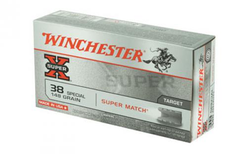 Winchester Ammunition Super-X, 38 Special, 148 Grain, Lead Wadcutter, 50 Round Box X38SMRP