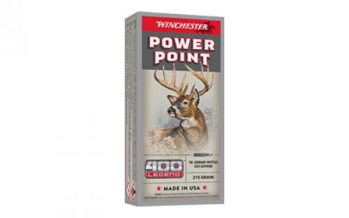 Winchester Ammunition POWER-POINT, 400 Legend, 215 Grain, Power Point Bullet, 20 Round Box X4001