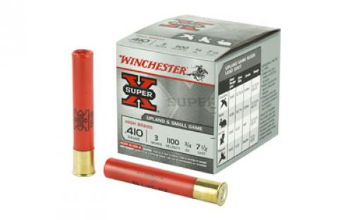 Winchester Ammunition Super-X, 410 Gauge, 3, #7.5, 0.75 oz., Shotshell, 25 Round Box X413H7