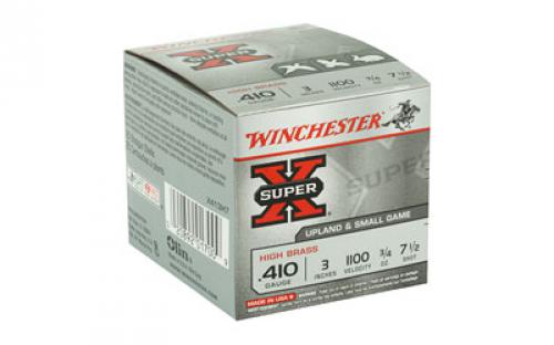 Winchester Ammunition Super-X, 410 Gauge, 3", #7.5, 0.75 oz., Shotshell, 25 Round Box X413H7