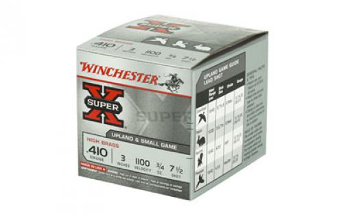 Winchester Ammunition Super-X, 410 Gauge, 3", #7.5, 0.75 oz., Shotshell, 25 Round Box X413H7