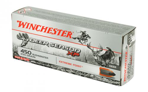 Winchester Ammunition Deer Season, 450 BUSHMASTER, 250 Grain, Poly Tip, 20 Round Box X450DS