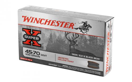 Winchester Ammunition Super-X, 45-70 Government, 300 Grain, Jacketed Hollow Point, 20 Round Box X4570H