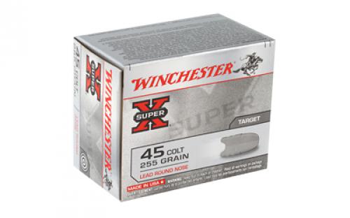 Winchester Ammunition Super-X, 45LC, 255 Grain, Lead Round Nose, 20 Round Box X45CP2