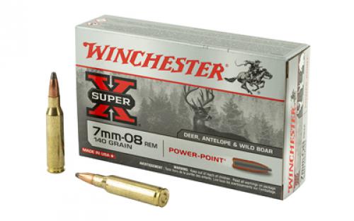 Winchester Ammunition Super-X, 7MM-08 Remington, 140 Grain, Power Point, 20 Round Box X708