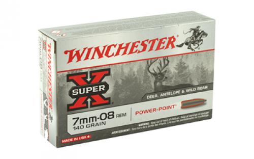 Winchester Ammunition Super-X, 7MM-08 Remington, 140 Grain, Power Point, 20 Round Box X708