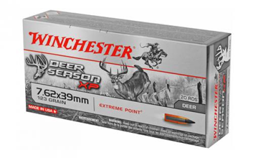 Winchester Ammunition Deer Season, 762X39, 123 Grain, Poly Tip, 20 Round Box X76239DS