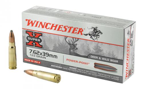 Winchester Ammunition Super-X, 762x39, 123 Grain, Power Point, 20 Round Box X76239