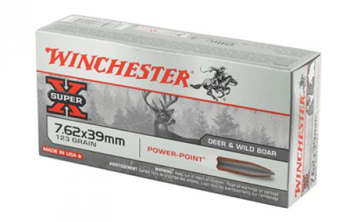 Winchester Ammunition Super-X, 762x39, 123 Grain, Power Point, 20 Round Box X76239