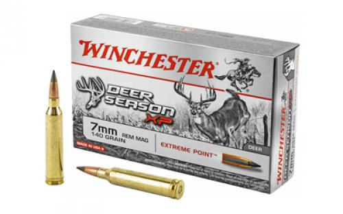 Winchester Ammunition Deer Season, 7MM Rem, 140 Grain, Extreme Point Polymer Tip, 20 Round Box X7DS