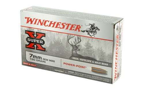 Winchester Ammunition Super-X, 7MM REM, 150 Grain, Power Point, 20 Round Box X7MMR1