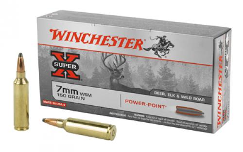 Winchester Ammunition Super-X, 7MM WSM, 150 Grain, Power Point, 20 Round Box X7MMWSM