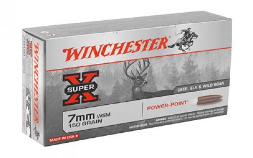 Winchester Ammunition Super-X, 7MM WSM, 150 Grain, Power Point, 20 Round Box X7MMWSM