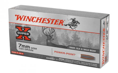 Winchester Ammunition Super-X, 7MM WSM, 150 Grain, Power Point, 20 Round Box X7MMWSM