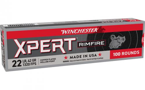 Winchester Ammunition XPERT RIMFIRE, 22 LR, 42 Grain, Hollow Point, 100 Round Box XPERT22X