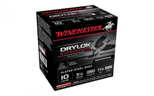 Winchester Ammunition DRYLOK SUPER STEEL, MAGNUM, 10 Gauge 3.5, 1 5/8oz, Steel Shot, 25 Round Box XSC10BBB