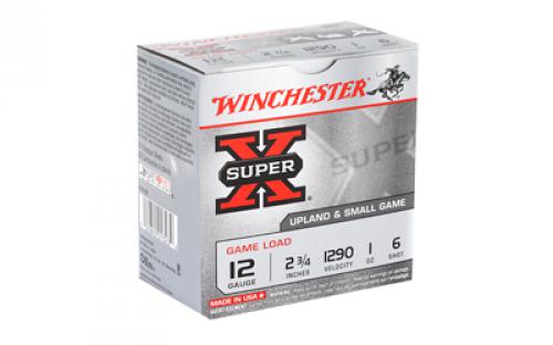 Winchester Ammunition Super-X, 12 Gauge, 2.75", Game Load, #6, 1 oz., Shotshell, 25 Round Box XU126