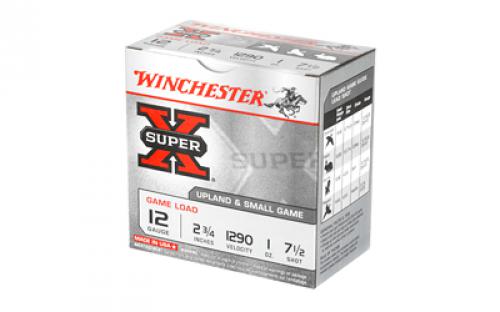 Winchester Ammunition Super-X, 12 Gauge, 2.75", Game Load, #7.5, 1 oz., Shotshell, 25 Round Box XU127