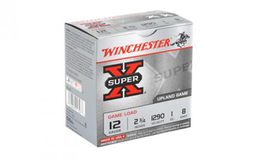 Winchester Ammunition Super-X, 12 Gauge, 2.75", Game Load, #8, 1 oz., Shotshell, 25 Round Box XU128B