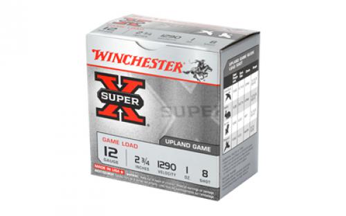 Winchester Ammunition Super-X, 12 Gauge, 2.75", Game Load, #8, 1 oz., Shotshell, 25 Round Box XU128B