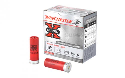 Winchester Ammunition Super-X, 12 Gauge, 2.75, Heavy Game Load, #6, 1.125 oz., Shotshell, 25 Round Box XU12H6