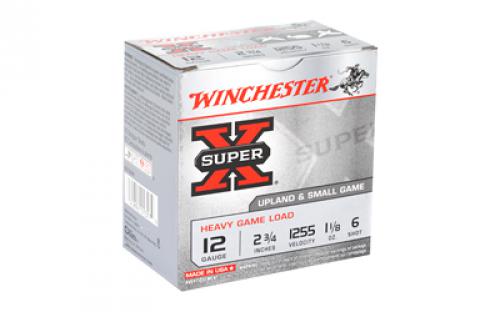 Winchester Ammunition Super-X, 12 Gauge, 2.75", Heavy Game Load, #6, 1.125 oz., Shotshell, 25 Round Box XU12H6