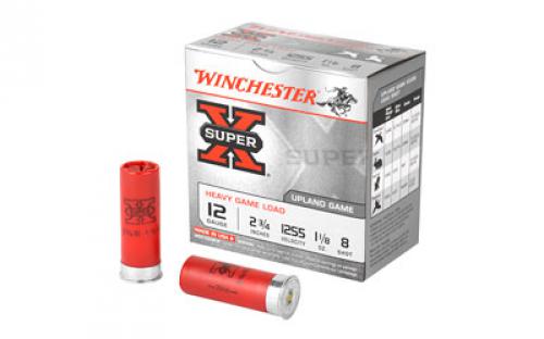 Winchester Ammunition Super-X, 12 Gauge, 2.75, Heavy Game Load, #8, 1.125 oz., Shotshell, 25 Round Box XU12H8