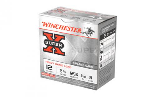 Winchester Ammunition Super-X, 12 Gauge, 2.75", Heavy Game Load, #8, 1.125 oz., Shotshell, 25 Round Box XU12H8