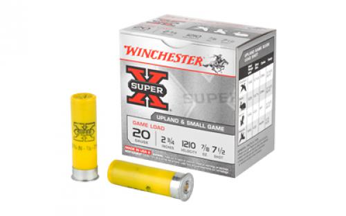 Winchester Ammunition Super-X, 20 Gauge, 2.75, Game Load, #7.5, 0.875oz, Shotshell, 25 Round Box XU207