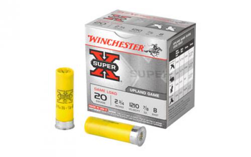 Winchester Ammunition Super-X, 20 Gauge, 2.75, Game Load, #8, 0.875oz, Shotshell, 25 Round Box XU208