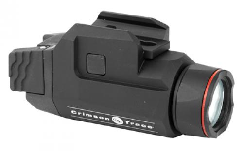 Crimson Trace Corporation Rail Master Tactical Light, Fits 1913 Picatinny Rail, High Beam, Low Beam, Strobe, And Momentary Modes, 1 Hour 50 Min Runtime at 110 Lumen, 1 Hour 5 Min Runtime at 420 Lumen on one CR123 Battery, Anodized Aluminum, Waterproof Up to 1 Meter, Black Finish CMR-208-S