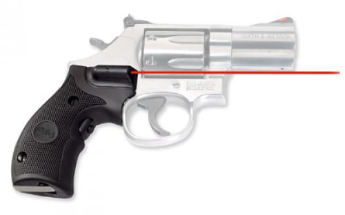 Crimson Trace Corporation Hi-Brite LaserGrip, Fits S&W J Round Butt, Rubber Wraparound, Red Laser LG-350