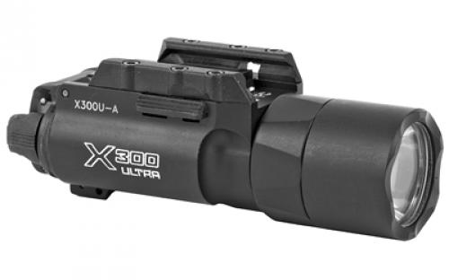 Surefire X300 Ultra, Weaponlight, White LED, 1000 Lumens, Fits Picatinny and Universal, For Pistols, Black, 2x CR123 Batteries X300U-A