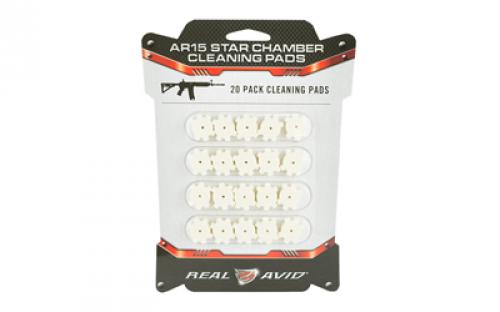 Real Avid Star Chamber, Cleaning Pads, Fits AR15, Wool Pads, 20 Per Pack, Precision Cut AVAR15CP