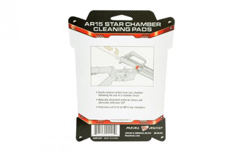 Real Avid Star Chamber, Cleaning Pads, Fits AR15, Wool Pads, 20 Per Pack, Precision Cut AVAR15CP