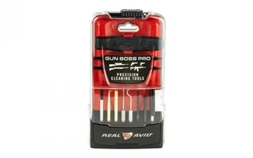 Real Avid Gun Boss Pro, Gun Boss, Pro Precision Cleaning Tools, Toolkit, Polycarbonate  Kickstand Case, Brushes, Picks, Scrapers AVGBPROPCT